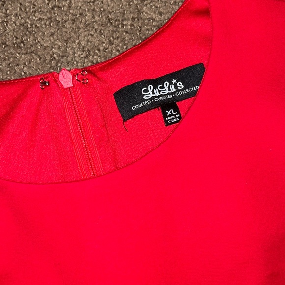 Lulus Feeling the Heat Red Cutout BodyCon‎ Dress XL - Picture 3 of 9